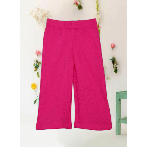 Saka Designs Ethnic Girls Pink Flare Pants
