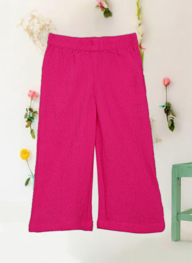 Saka Designs Ethnic Girls Pink Flare Pants