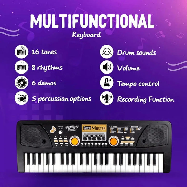 BIG FUN Piano GY-539 Electronic Keyboard for Kids | 49 Key Musical Toy
