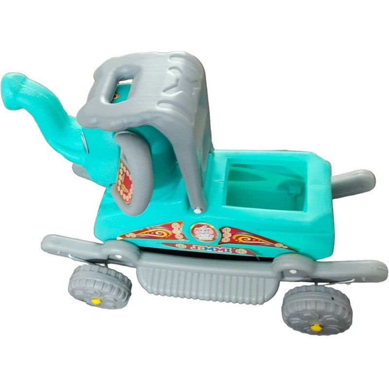 Baby Elephant Rideon & Wagon (Light Blue, Silver) – Snooplay