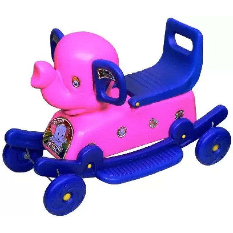 Ride-on Elephant 2 In 1 Rocker (Pink & Blue)