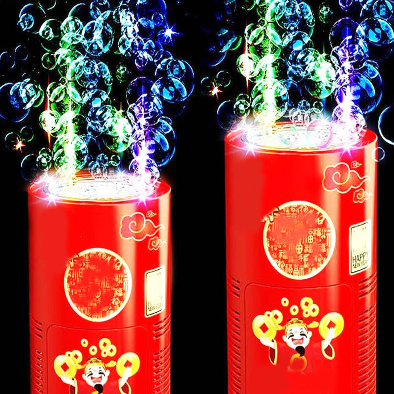 Automatic Fireworks Bubble Machine With Flash Lights Sounds For Kids | Outdoor Toys Pro-Party, Festival Celebratory Lighting Automatic Bubble Blower Maker