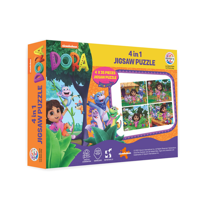 Ratna'a 4 in 1 Dora Jigsaw Puzzle – 140 Pieces