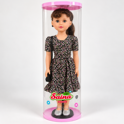 Saina Fashion Doll with Stand - 3.2 feet | Large Dress-Up Doll with Long Hair | Pretend Play & Role Play Toy for Kids