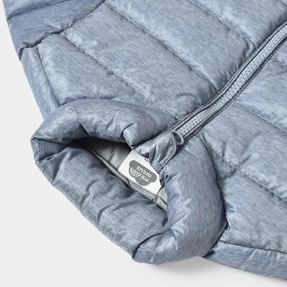 Mi Arcus PolyestMi Arcus Unisex Puffer Jacket with Full Sleeves, Mandarin Collar & Side Pocketser