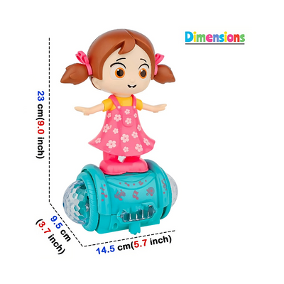 360 Degree Rotating Musical Dancing Fashion Princess Doll Girl with 5D Light & Musical Sound