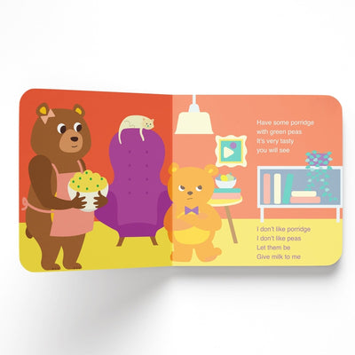 Fussy Bear and the Food Pyramid (A Rhyming Board Book for Picky Eaters)