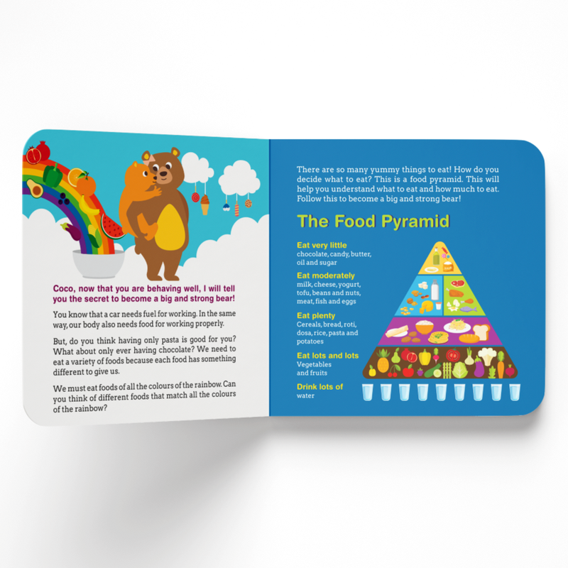 Fussy Bear and the Food Pyramid (A Rhyming Board Book for Picky Eaters)