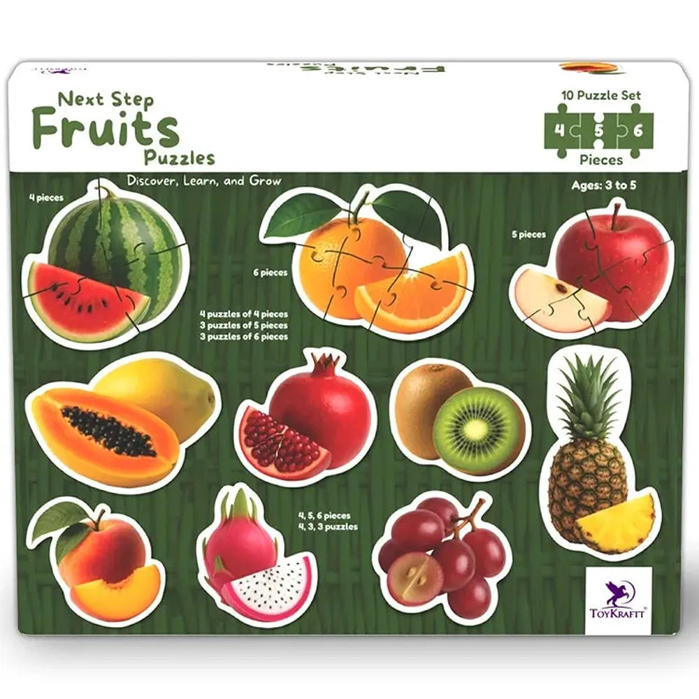 Toykraft Fruits Puzzles – 4, 5 & 6 Piece Toddler Floor Puzzles