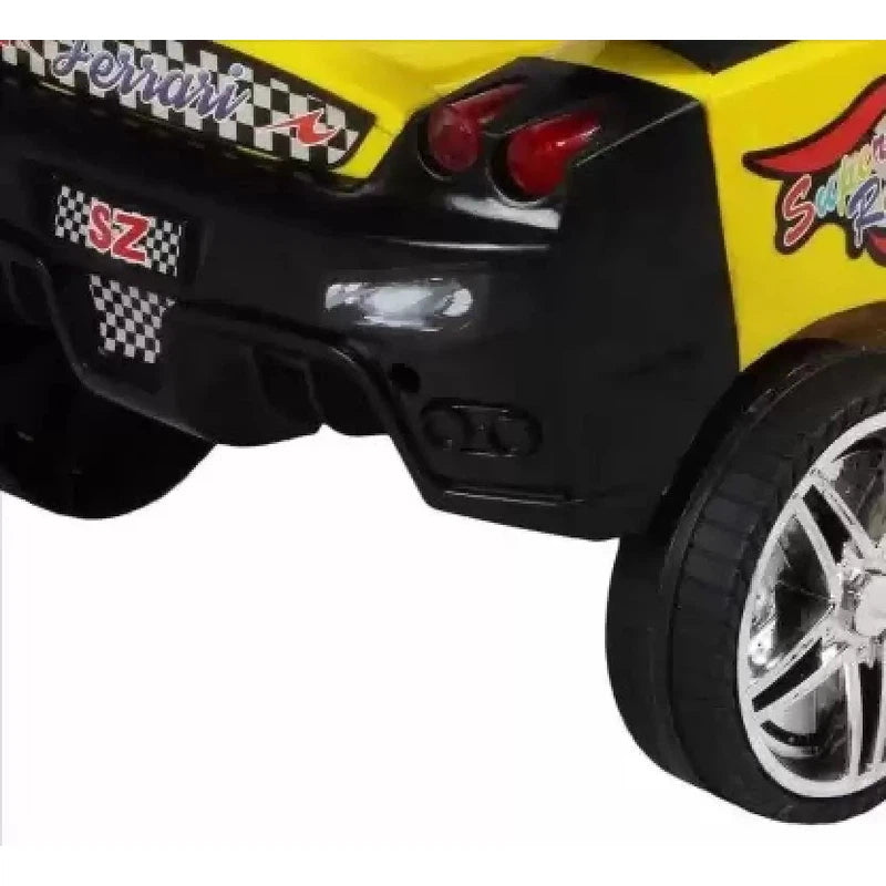 Ride-on Ferrari Muscial Magic Rider Car (Yellow)