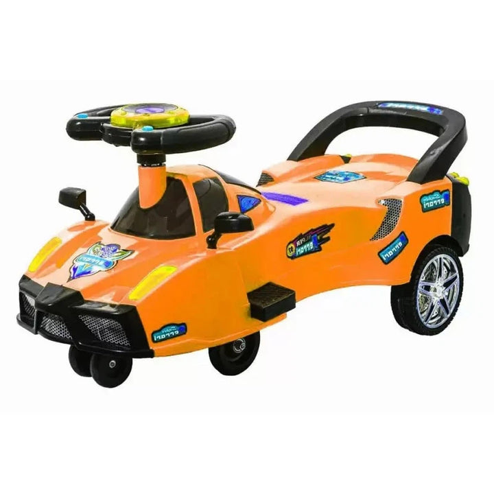 Ride-on Swing Ferrari Car with Music and Lights (Orange)