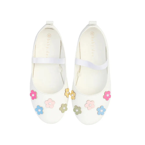 Baby Doe White Daisy Ballerina Shoe