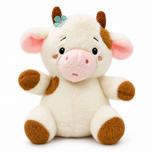 Furry Pals Cow Sitting Plush Soft Toy - 21cm