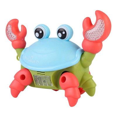 Cute Crab Toy Baby Crawling Movable with Music and LED Light