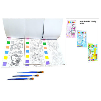 DIY Watercolor Painting Books for Kids (Combo of 3) (Assorted Designs)