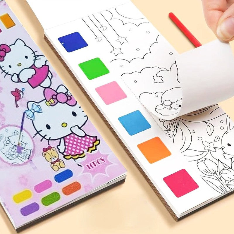 DIY Watercolor Painting Books for Kids (Combo of 3) (Assorted Designs)