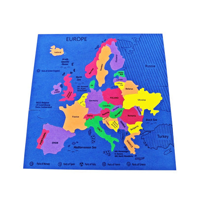 Interlocking 2 in 1 World Europe Countries Capital Puzzles with Flags Learning Educational Game
