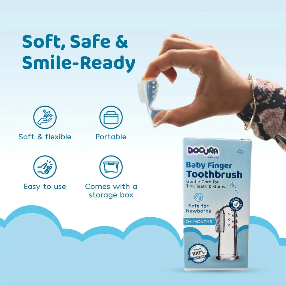 Docura Silicone Baby Finger Toothbrush