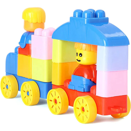 Ekta First Builder Blocks Game - Vehicle | 50 Pieces | Building & Construction Toy