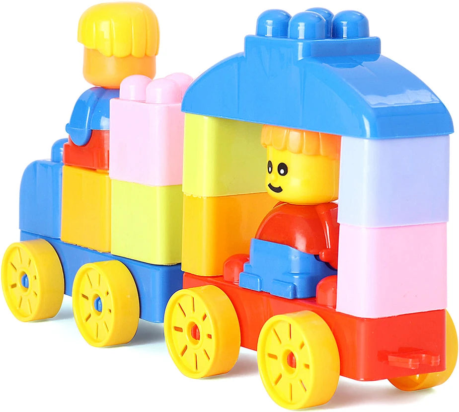 Ekta First Builder Blocks Game - Vehicle | 50 Pieces | Building & Construction Toy