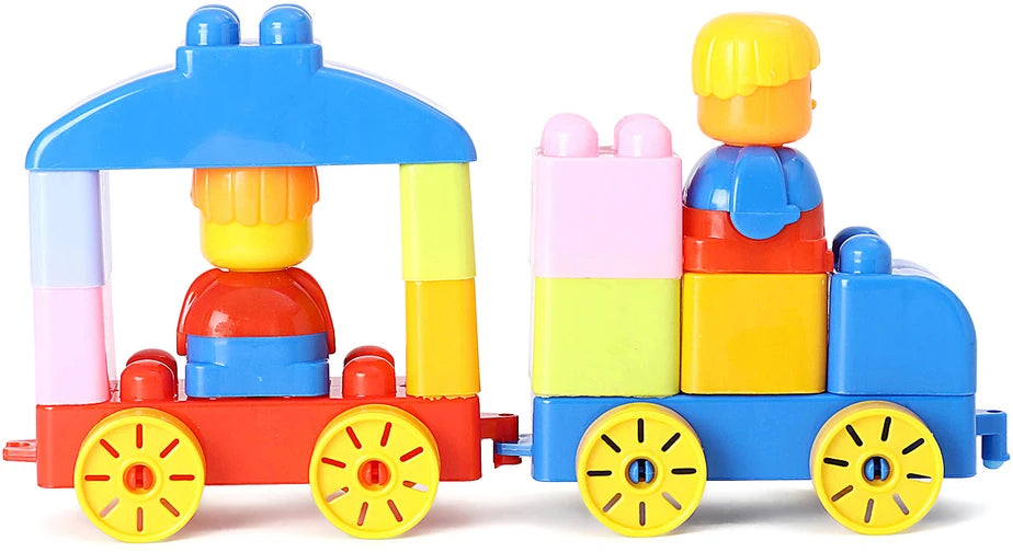 Ekta First Builder Blocks Game - Vehicle | 50 Pieces | Building & Construction Toy