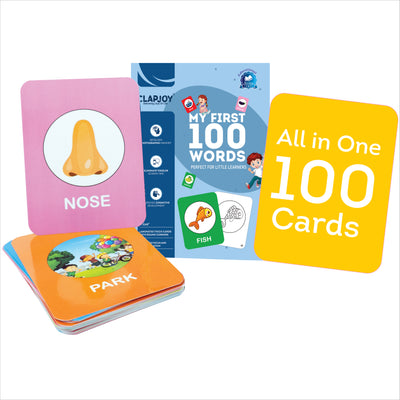 My First 100 Words Reusable Flash Cards with Colouring Activity