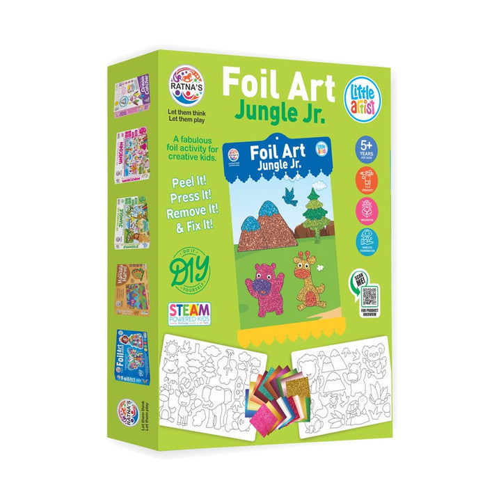 Ratna's Foil Art Jungle Jr | Activity DIY Kit (5-10 Years)