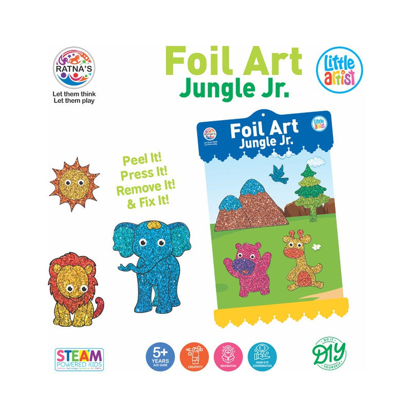 Ratna's Foil Art Jungle Jr | Activity DIY Kit (5-10 Years)