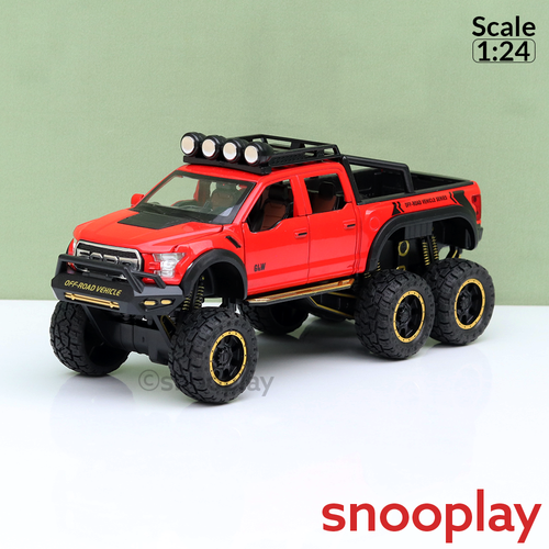 BIG fun Toys Resembling Ford Pick Up Truck Diecast Car - Pull Back, Openable Doors, Sound & Light | 1:24 Scale (3 Years till Grown Ups)