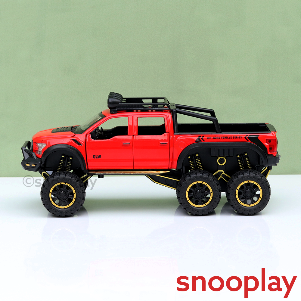 BIG fun Toys Resembling Ford Pick Up Truck Diecast Car - Pull Back, Openable Doors, Sound & Light | 1:24 Scale (3 Years till Grown Ups)