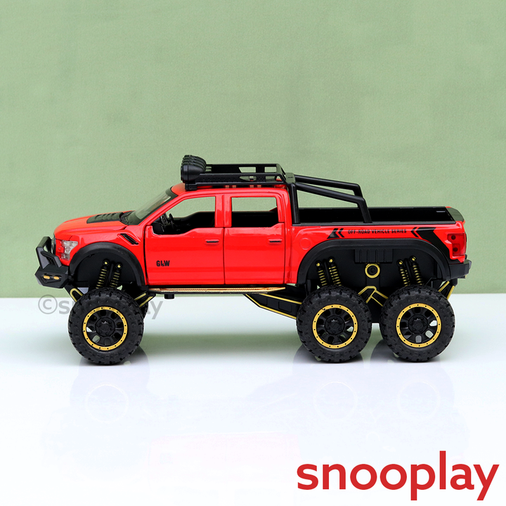 BIG fun Toys Resembling Ford Pick Up Truck Diecast Car - Pull Back, Openable Doors, Sound & Light | 1:24 Scale (3 Years till Grown Ups)