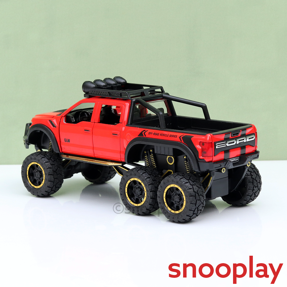 BIG fun Toys Resembling Ford Pick Up Truck Diecast Car - Pull Back, Openable Doors, Sound & Light | 1:24 Scale (3 Years till Grown Ups)