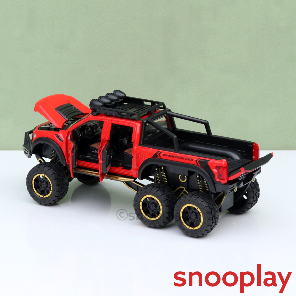 BIG fun Toys Resembling Ford Pick Up Truck Diecast Car - Pull Back, Openable Doors, Sound & Light | 1:24 Scale (3 Years till Grown Ups)