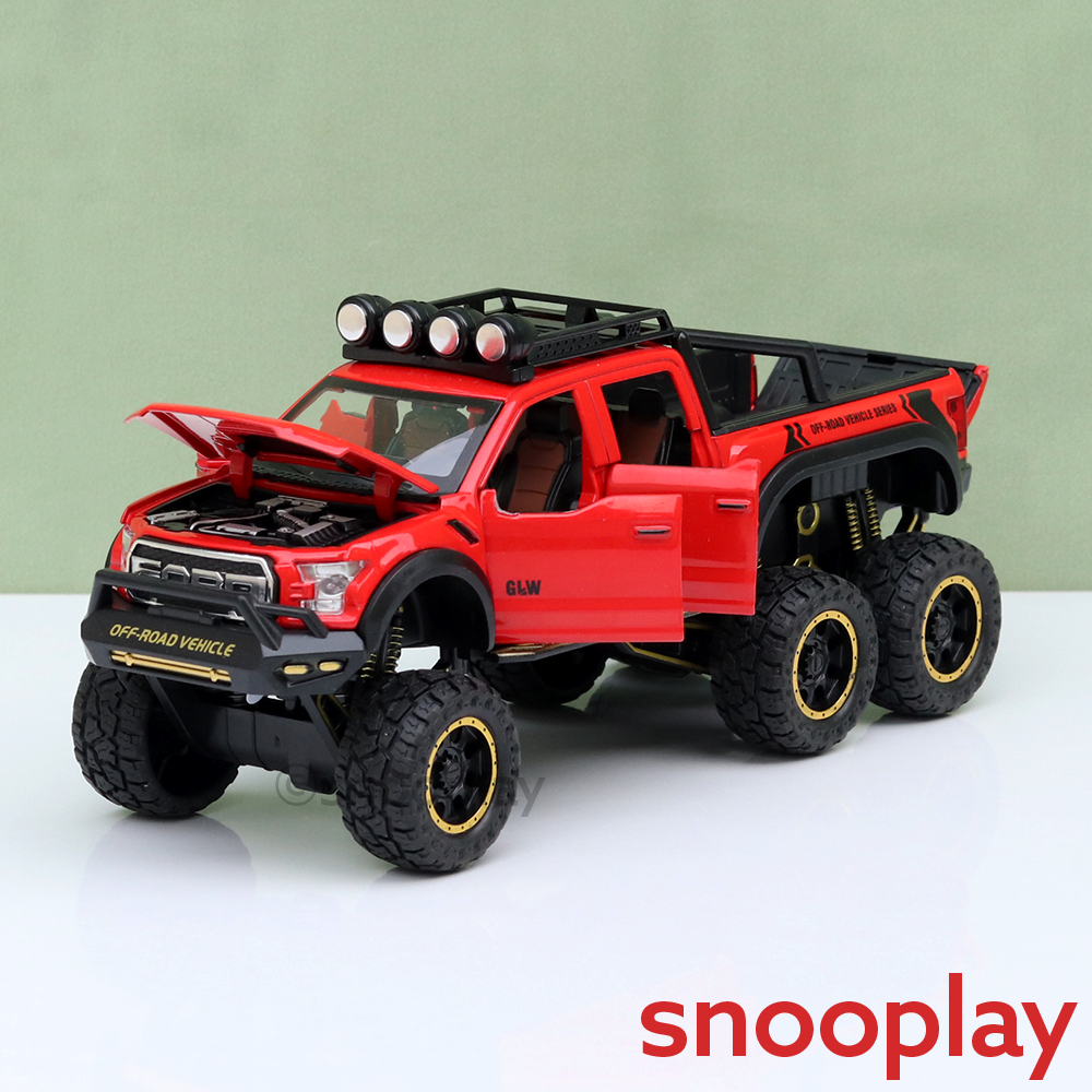 BIG fun Toys Resembling Ford Pick Up Truck Diecast Car - Pull Back, Openable Doors, Sound & Light | 1:24 Scale (3 Years till Grown Ups)
