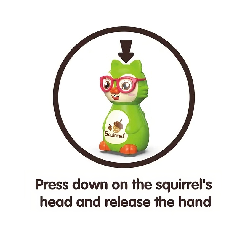 Press and Go Forest Squirrel Toy (Colour May Vary)(Pack of 1)