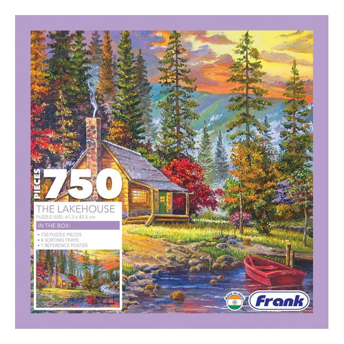 Frank The Lakehouse 750-Piece Jigsaw Puzzle | Scenic Nature Puzzle for Adults & Teens
