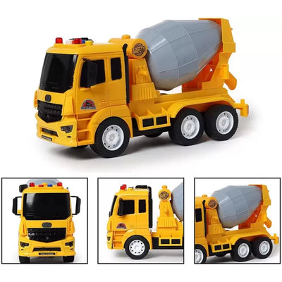 Friction Powered Cement Mixer Vehicle with Music and Light