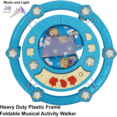 Frooti Musical Activity Circular Walker (Sky Blue)