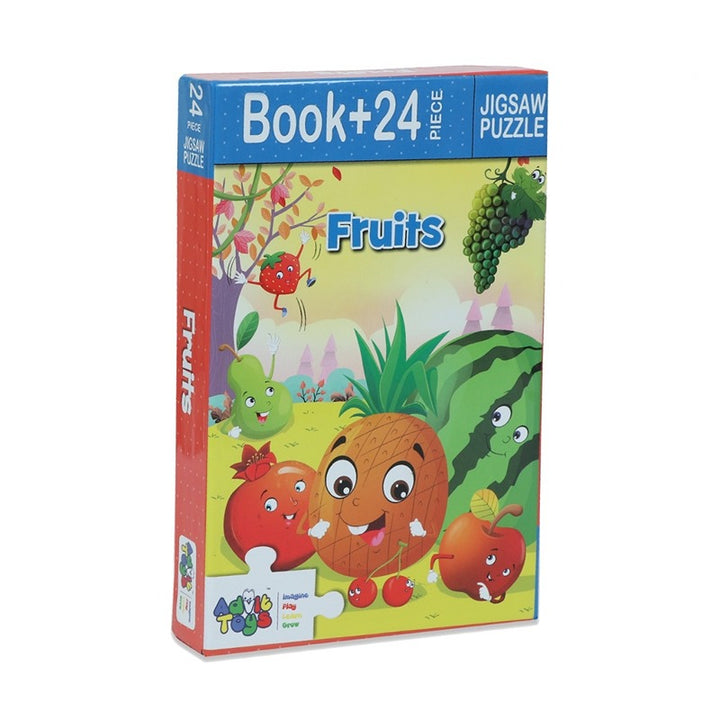 Fruits Jigsaw Puzzles for Kids  - (24 Piece + Educational Fun Fact Book Inside)