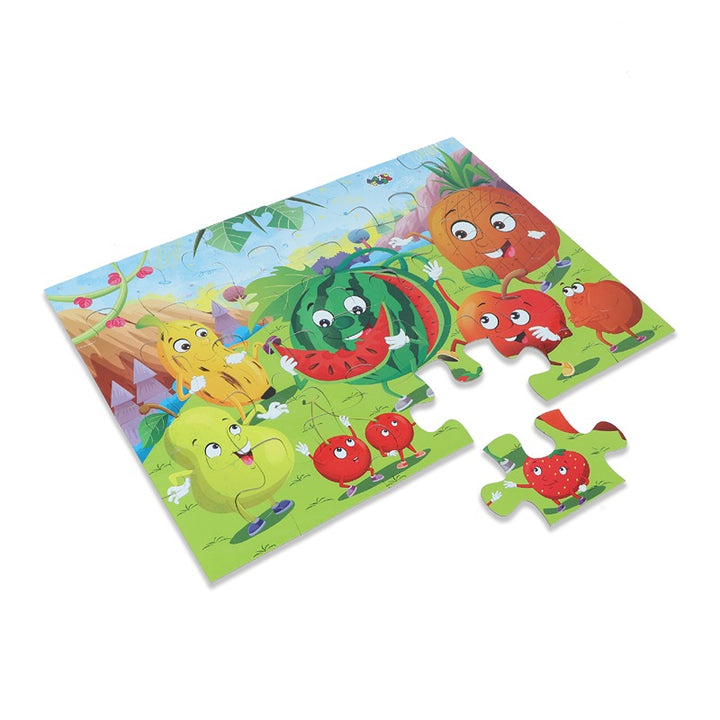 Fruits Jigsaw Puzzles for Kids  - (24 Piece + Educational Fun Fact Book Inside)