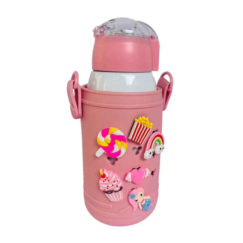 Fun Toy Temperature Control Insulated Vacuum Steel bottle (Light Pink)