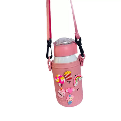 Fun Toy Temperature Control Insulated Vacuum Steel bottle (Light Pink)