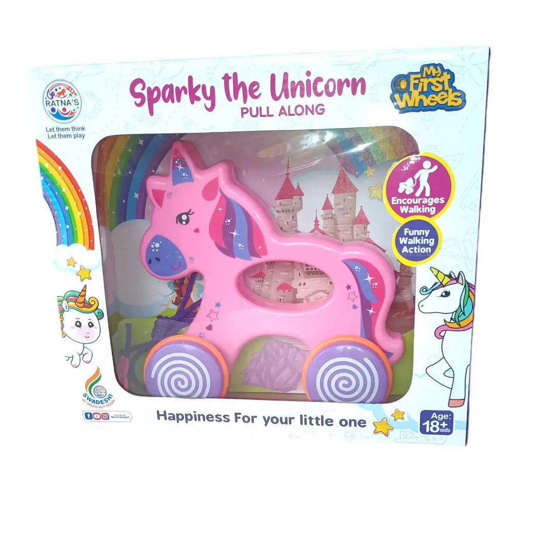 Ratna's sparky the unicorn Pull Along Toy