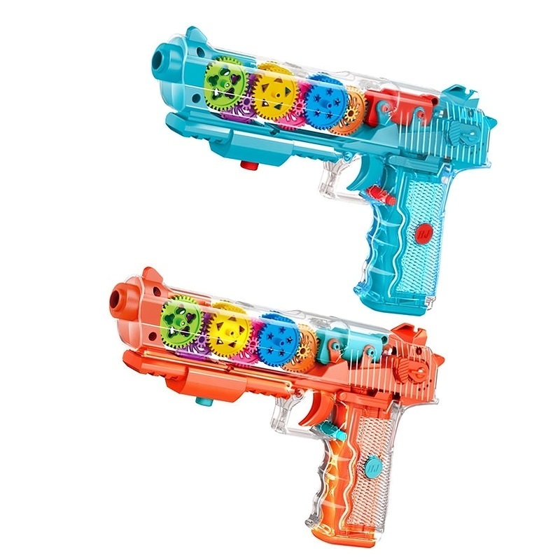 Transparent Gear Blaster with Light & Sound (Colour May Vary)(Pack of 1)