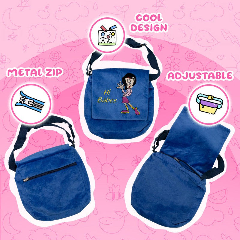 Soft Plush Cross Body Messenger Side Bags for Kids | Girl Design | Height 46 CM