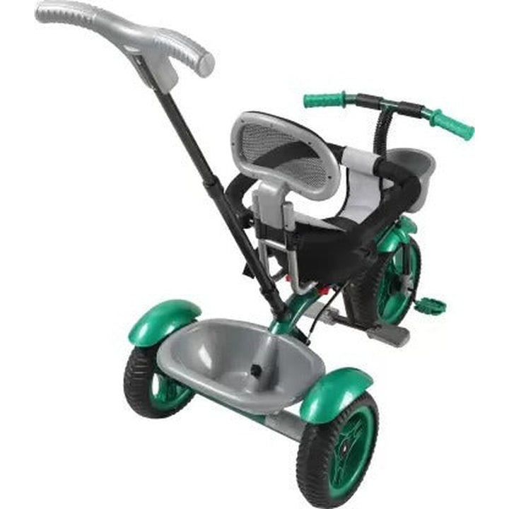 Tricycle with Dual Storage Basket, Safety Guardrail and Parental Control Push Handle (Model 593) | 2 to 5 Years