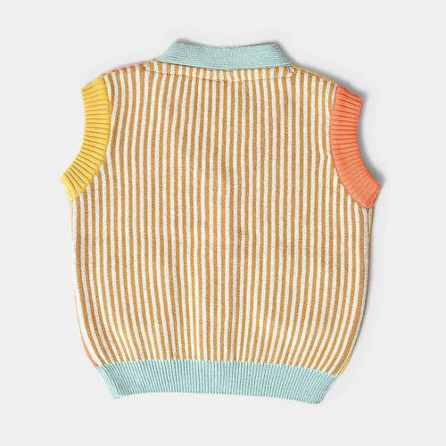 Mi Arcus Cotton Fine Knit Sleeveless Sweater