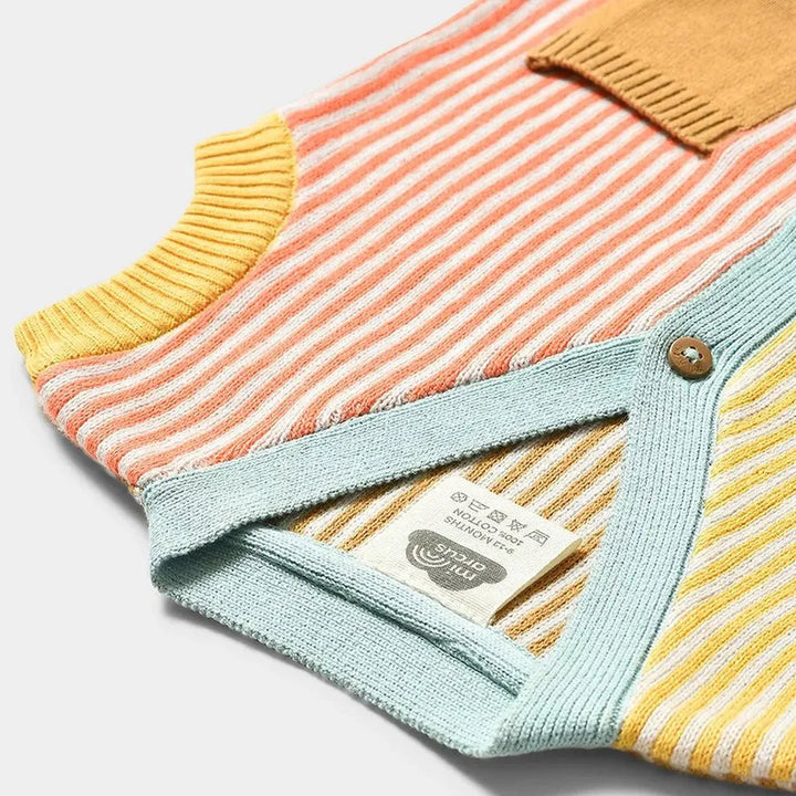 Mi Arcus Cotton Fine Knit Sleeveless Sweater