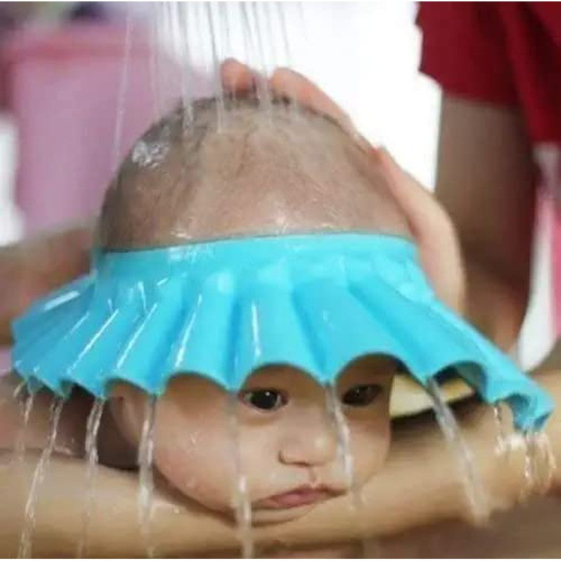 Adjustable Safe & Soft Baby Bathing Cap | Eye, Ear Protector Cap|