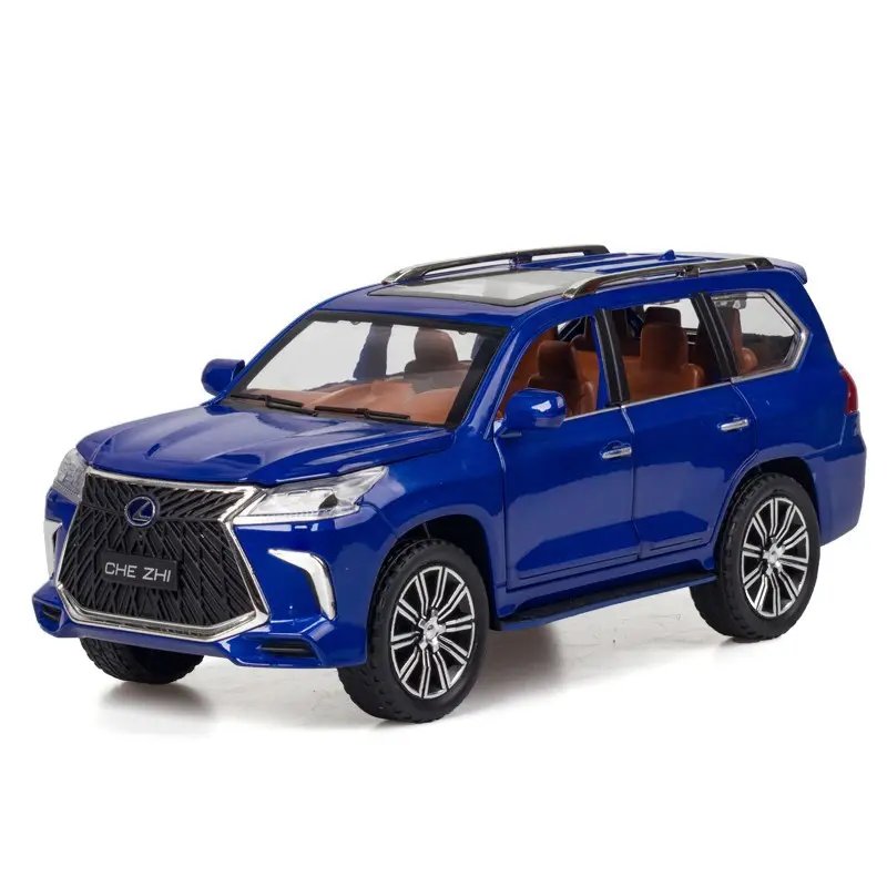 Resembling 1:24 Scale Diecast LX570 Car Metal Car Metal Die Cast Model Car Pull Back Toy Car